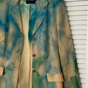 Armani handpainted leather jacket